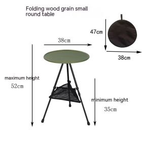Folding Aluminum Alloy Tripod Table (Option: Green Net Pocket Storage Bag)