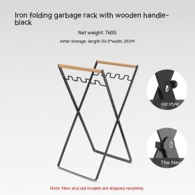Outdoor Garbage Storage Hanger (Option: Black Trash Rack Single Boxed)