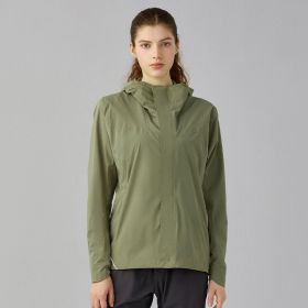 Wool Lined Soft Shell Windproof Jacket (Option: Dark Fog Green-S)