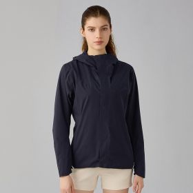 Wool Lined Soft Shell Windproof Jacket (Option: Blue Black-XS)