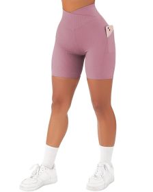 Women's Cross Sports Nylon Shorts (Option: Pink-M)