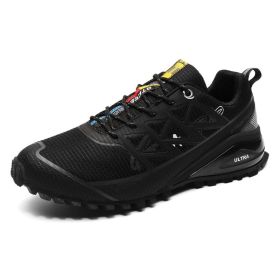 Men's Air Cushion Off-road Running Shoes (Option: 8 Black-47)