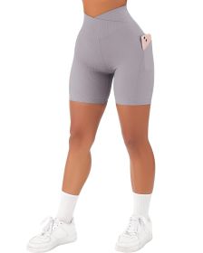 Women's Cross Sports Nylon Shorts (Option: Light Gray-L)
