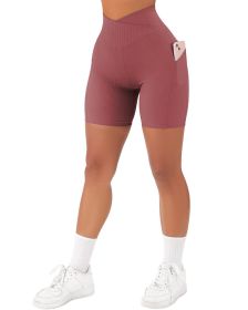 Women's Cross Sports Nylon Shorts (Option: Dark Pink-XS)